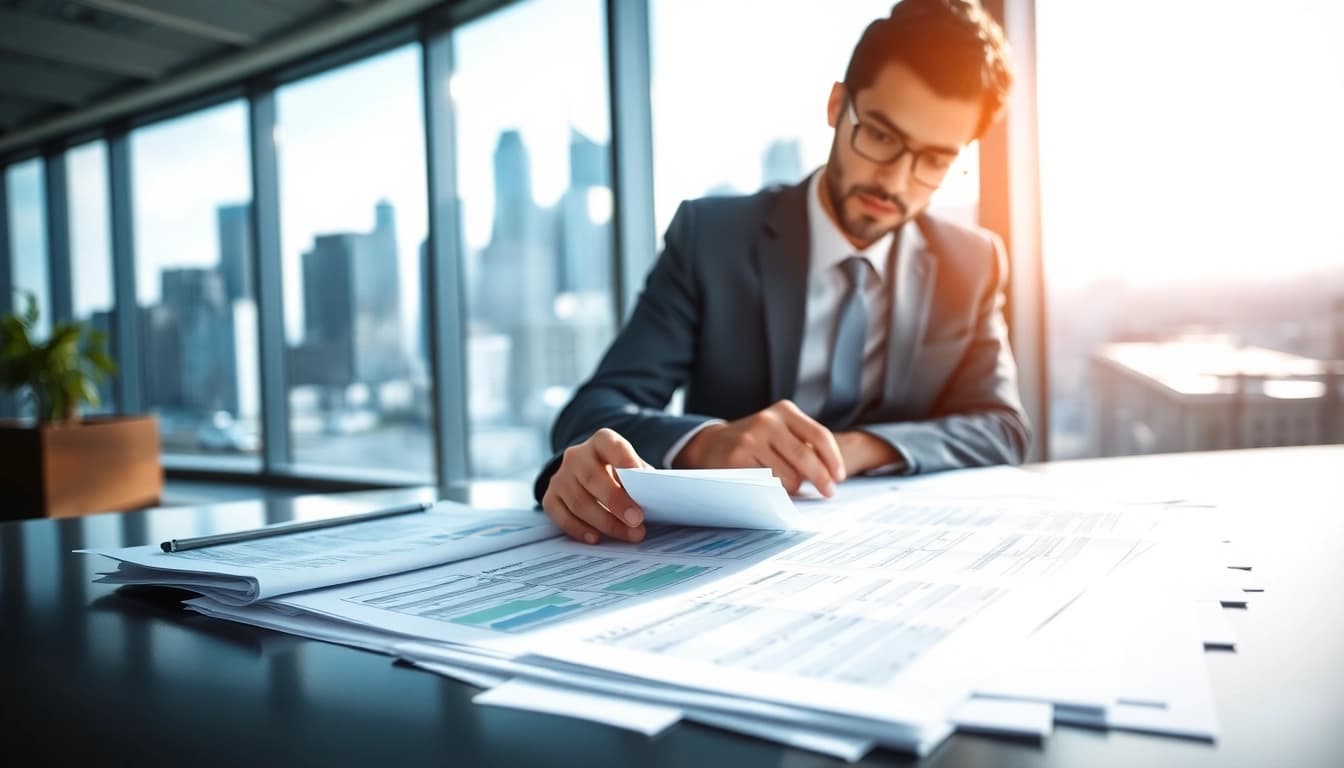 Analyze UBA fraud cases with a finance analyst in a modern office environment.