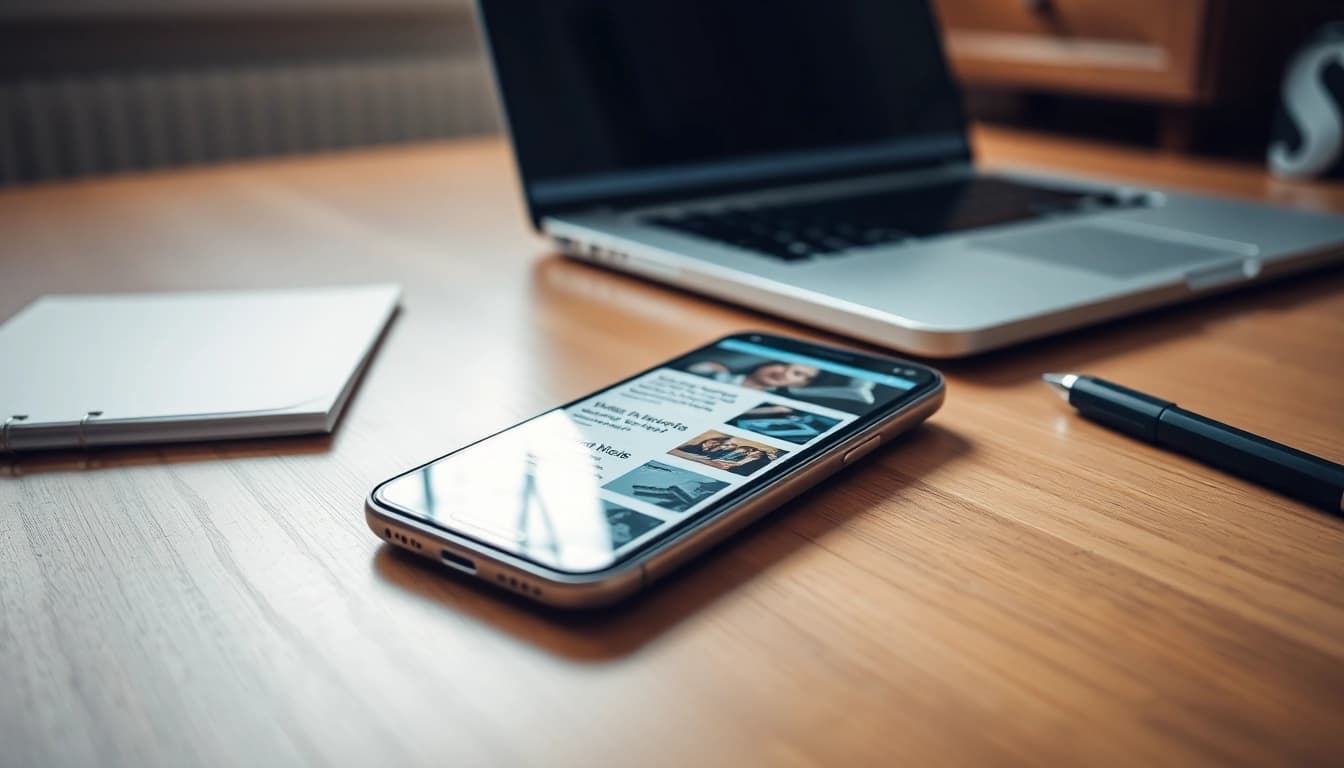 Showcase of top news apps displayed on a smartphone, capturing the essence of digital news access.