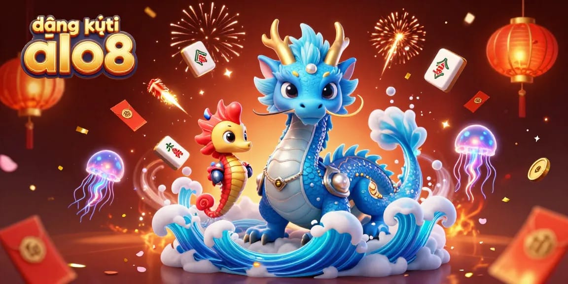 Engage with register for đăng ký alo8, featuring a vibrant 3D casino-themed illustration.