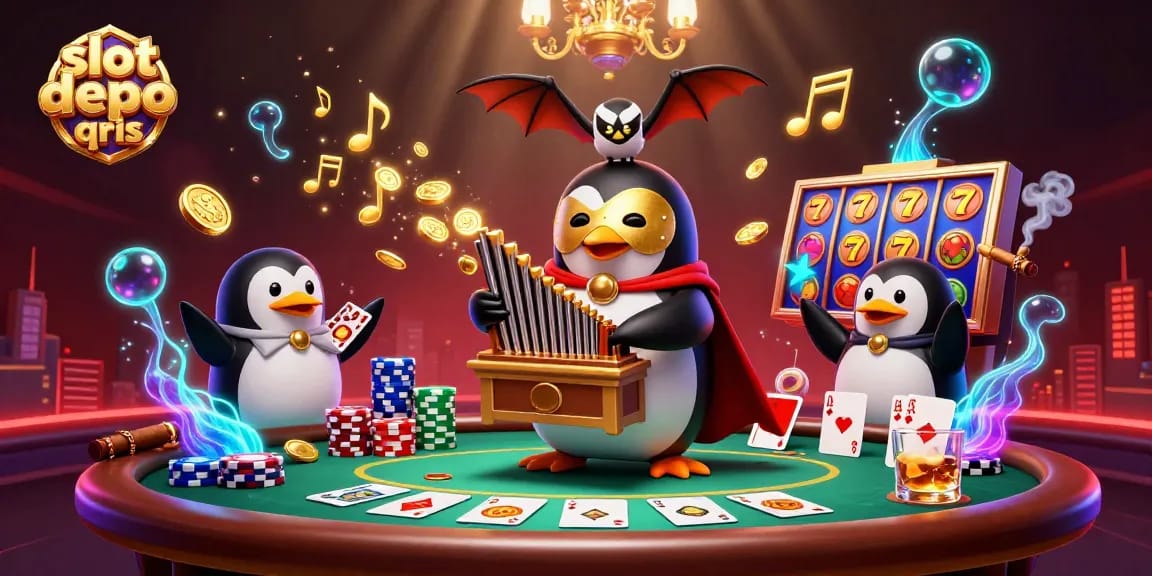 Bermain slot depo 1000 qris dengan keseruan jackpot dan kemenangan berlimpah di ilustrasi 3D yang kaya detail.