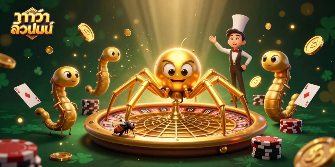 Experience the excitement of บาคาร่าออนไลน์ with animated poker characters, vibrant colors, and dynamic elements.