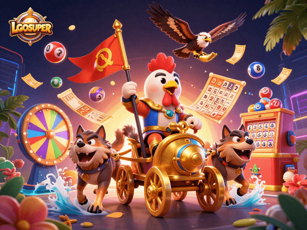 Engage with the LGOSUPER platform in a dynamic fish shooting game filled with vibrant energy.