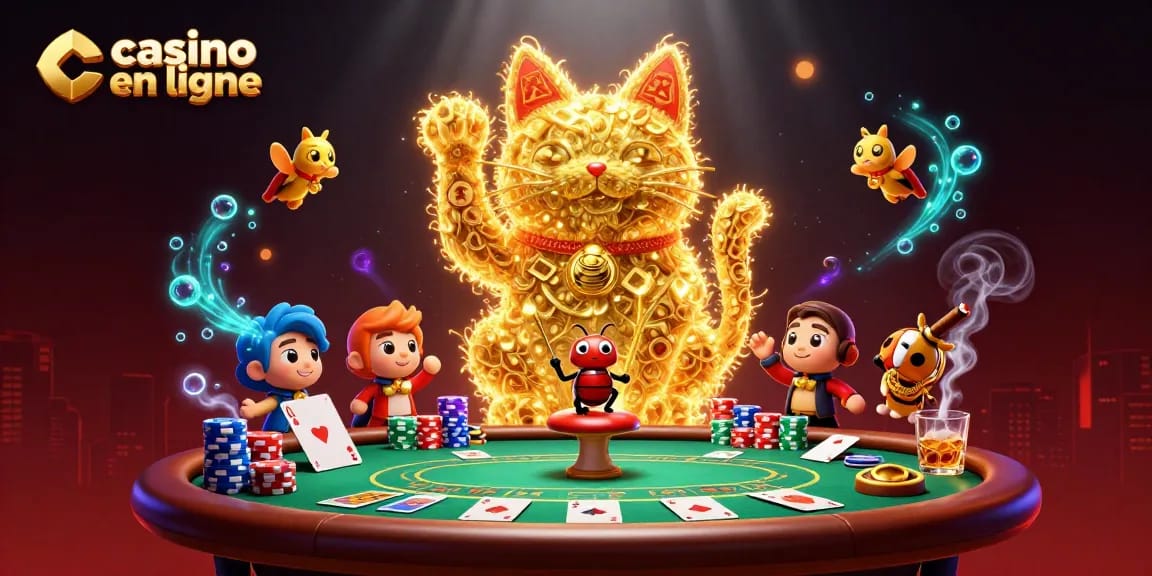 Découvrez le chat porte-bonheur en forme de feu follet dans un casino en ligne