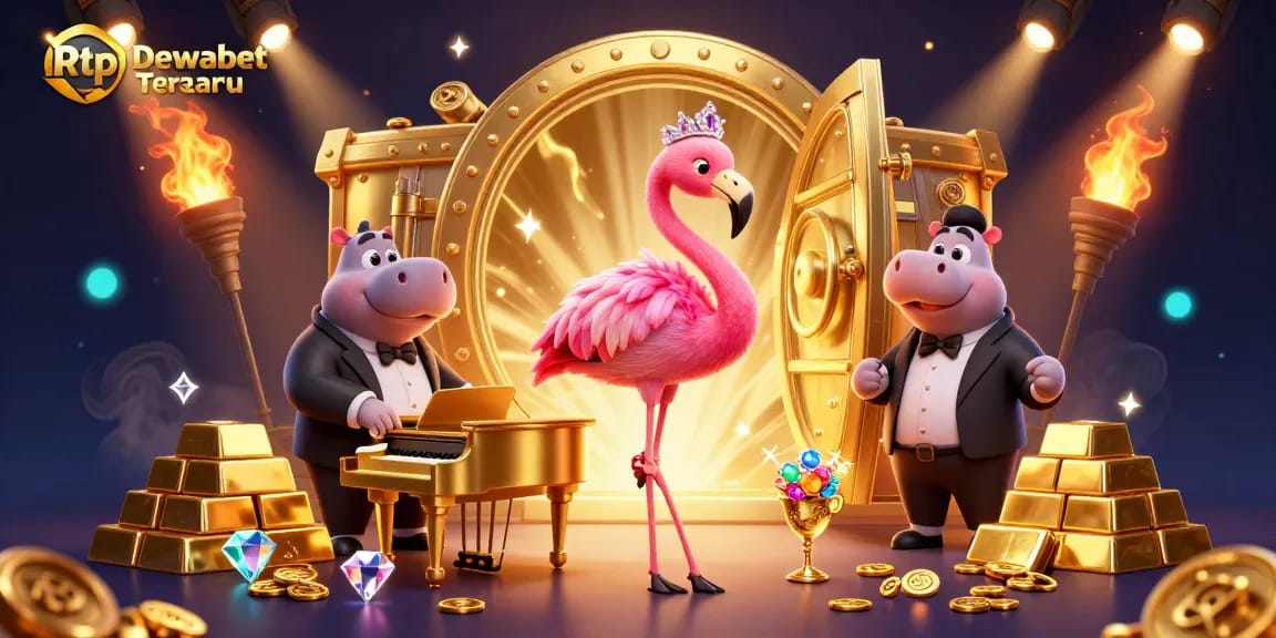 Experience Rtp Dewabet Terbaru through a vibrant scene showcasing thrilling casino elements and characters.