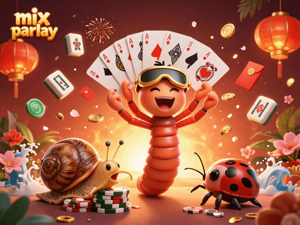 Engage in thrilling mix parlay betting with dynamic casino characters and colorful gambling elements