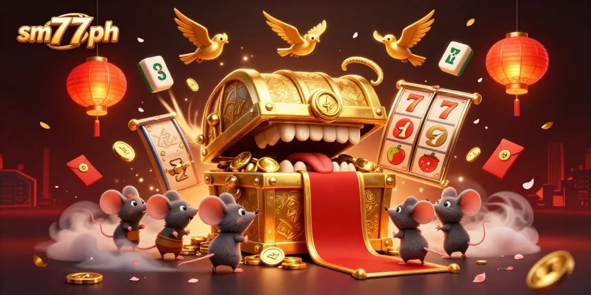 Engage with the thrilling experience at sm777ph with a vibrant 3D casino illustration capturing slot game excitement.