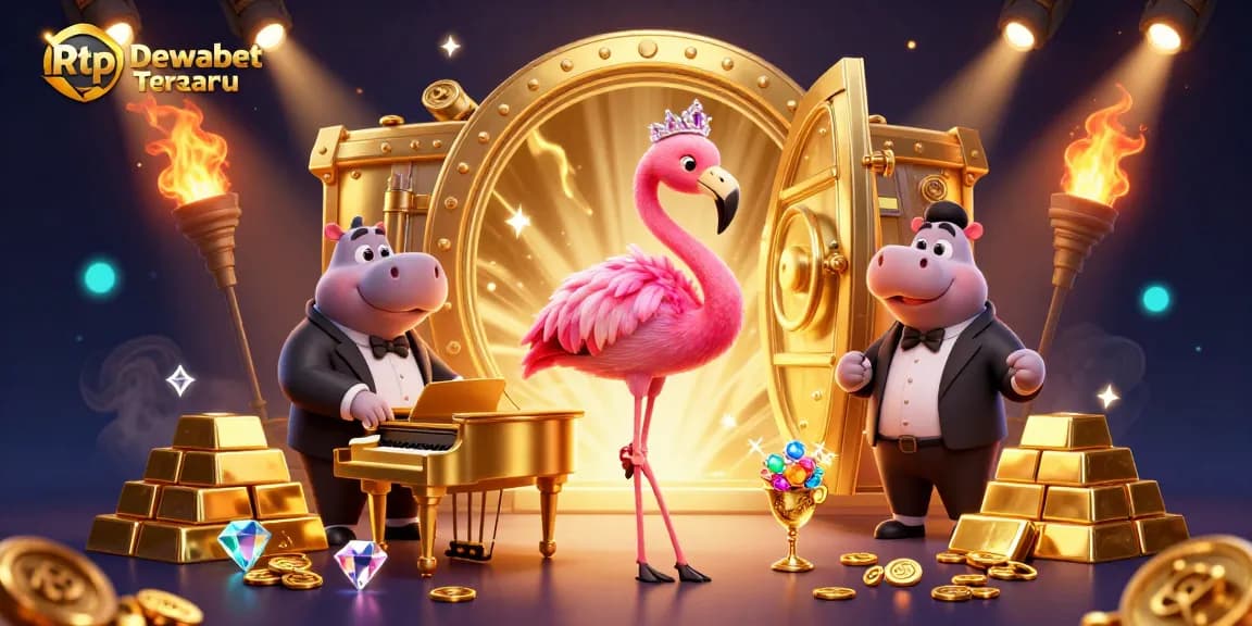 Experience Rtp Dewabet Terbaru through a vibrant scene showcasing thrilling casino elements and characters.