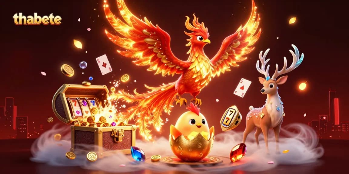Experience the excitement of thabete with dynamic casino elements and vibrant characters celebrating wins.