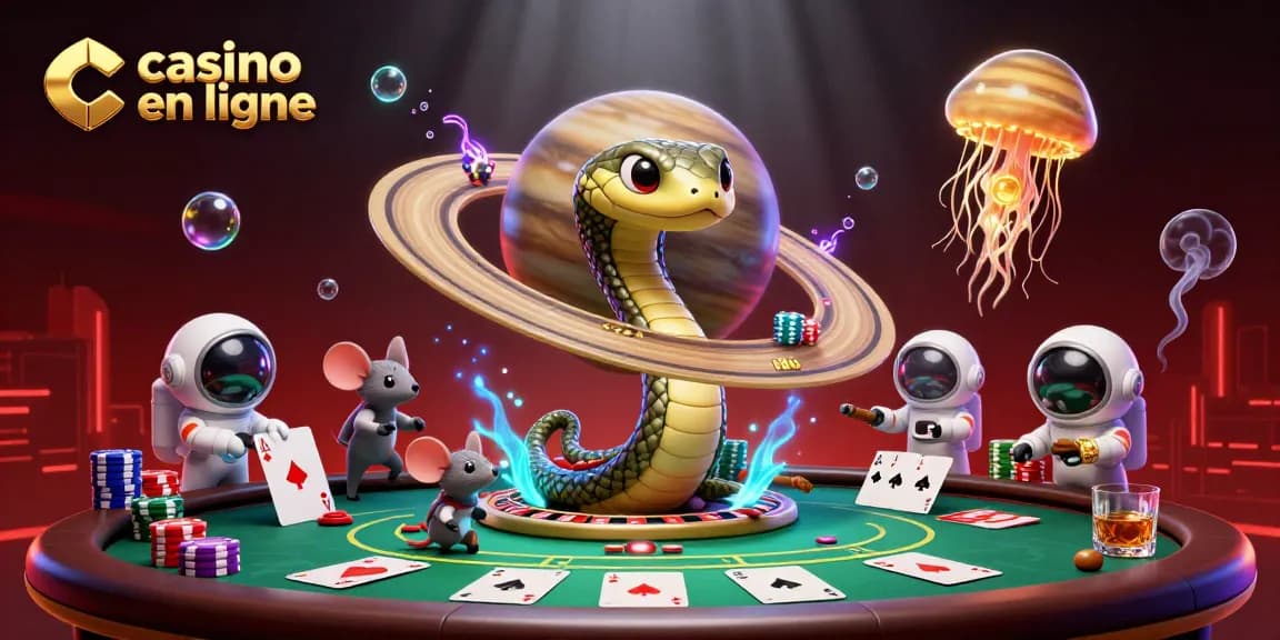 Jouez à casino en ligne avec un serpent Saturne et des astronautes sur des paris spatiaux