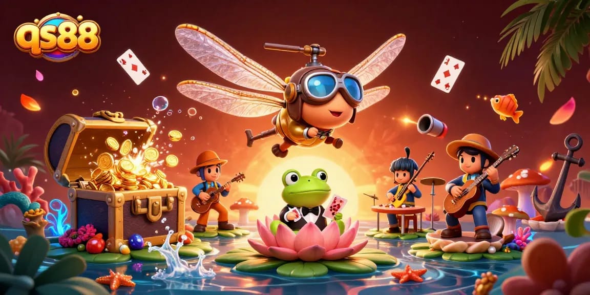 Experience thrilling gameplay at qs88 with a vibrant casino scene featuring dynamic characters and elements.