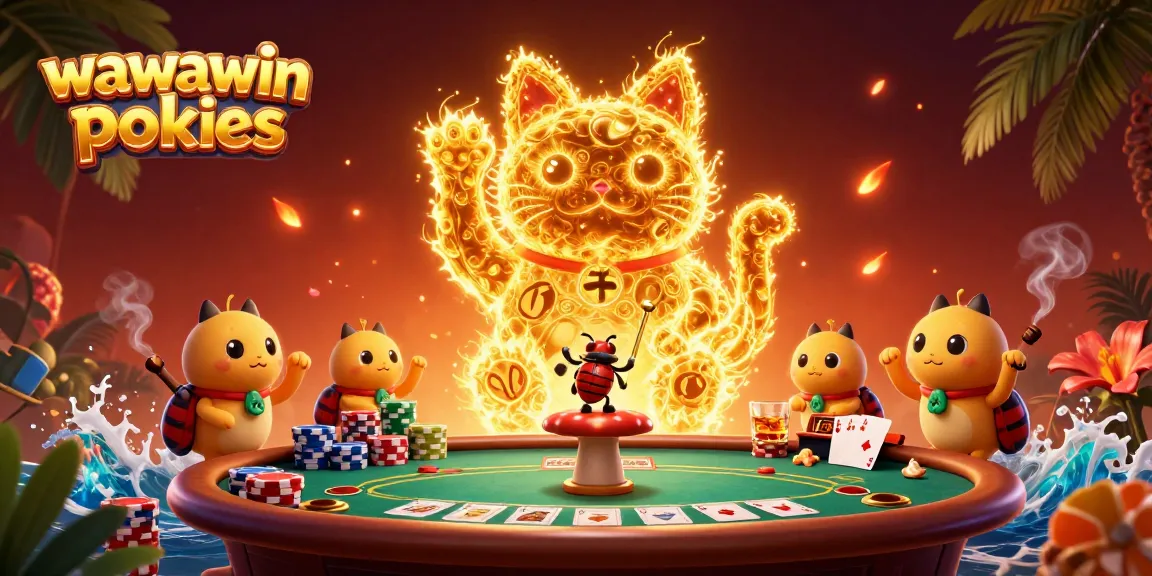 Spin the wawawin pokies with luck and fun, featuring an enchanting casino scene.