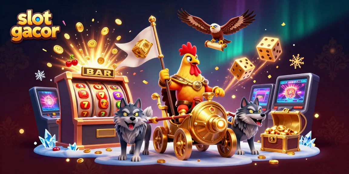 Experience the excitement of slot gacor with dynamic characters and vibrant casino elements.