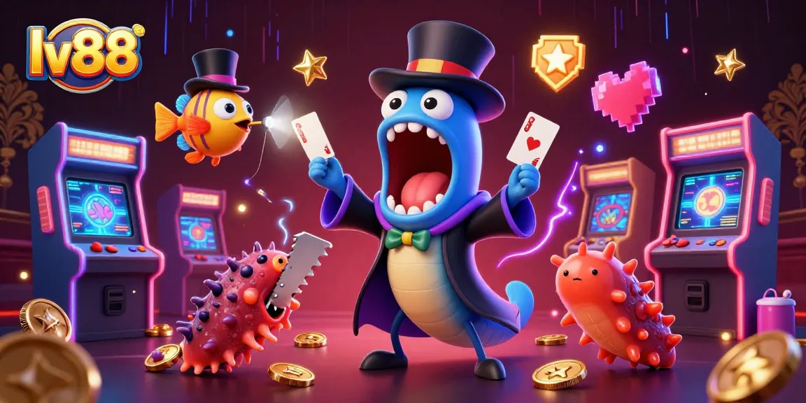 Experience thrilling card tricks at lv88 with captivating sea creatures in a vibrant casino scene.