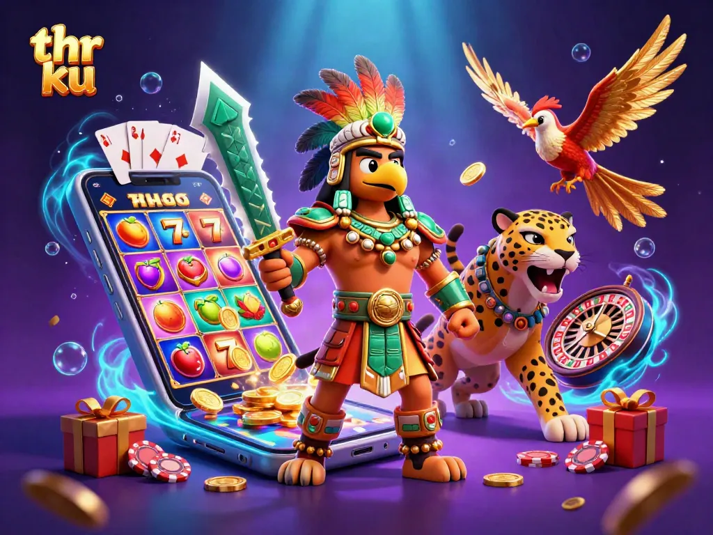 Engage with thrilling slots and jackpots at thr ku with Aztec warriors and exciting gaming elements.