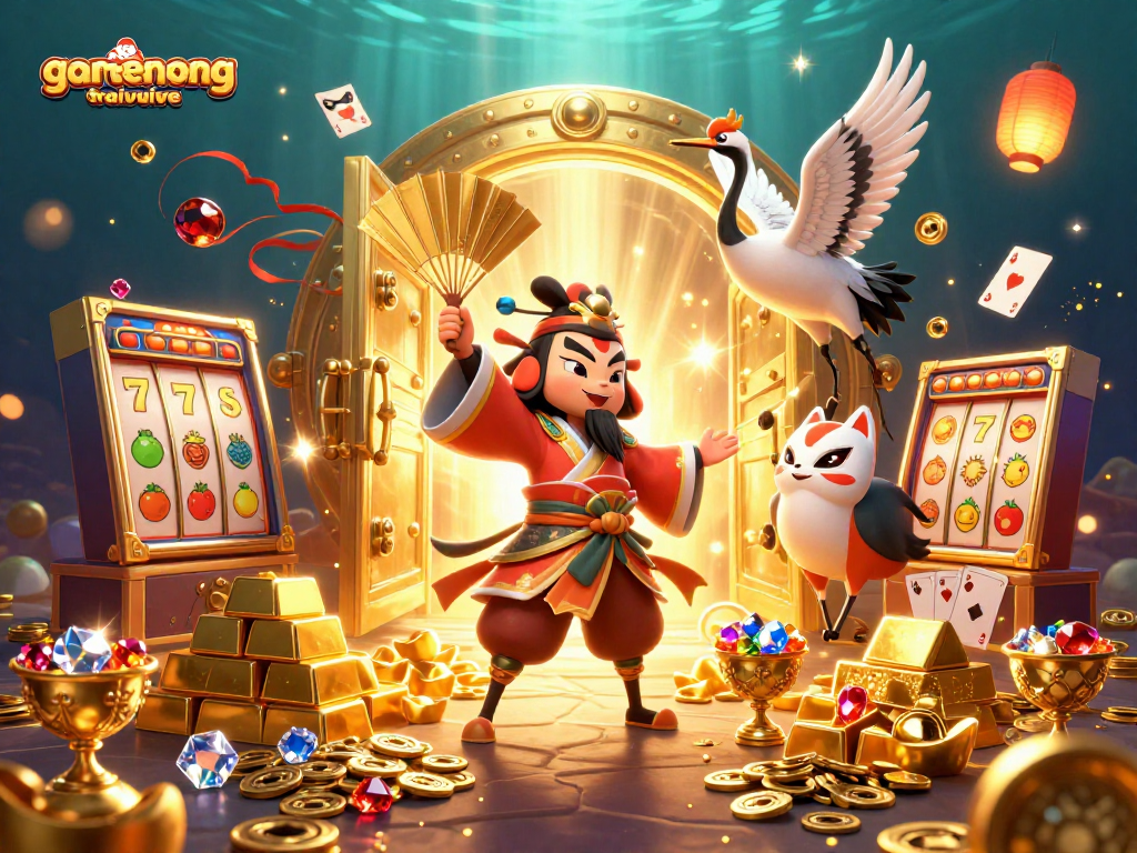 Experience thrilling gameplay with gamenongtraivuive's vibrant casino adventure illustration.
