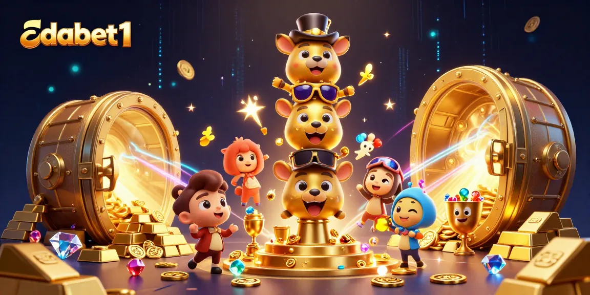 Engage with vibrant dabet1 casino-themed illustration showcasing golden totem and treasure elements.