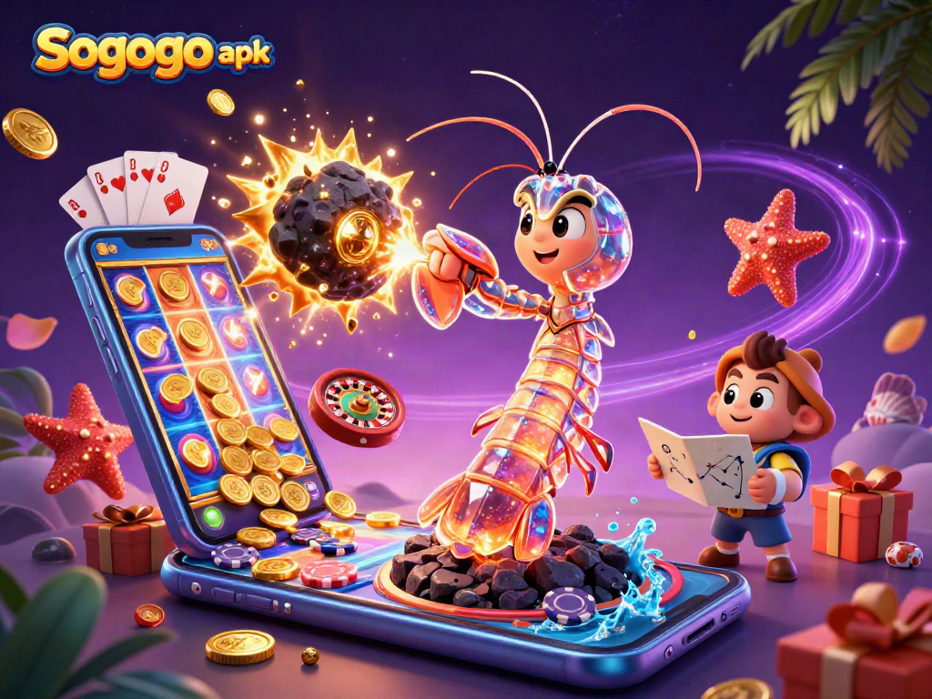 Sogogo apk offers thrilling gameplay in a vibrant casino universe bursting with gems and prizes.