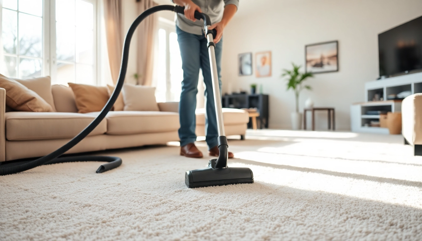 Effective carpet cleaning placer county showcasing a technician in action.