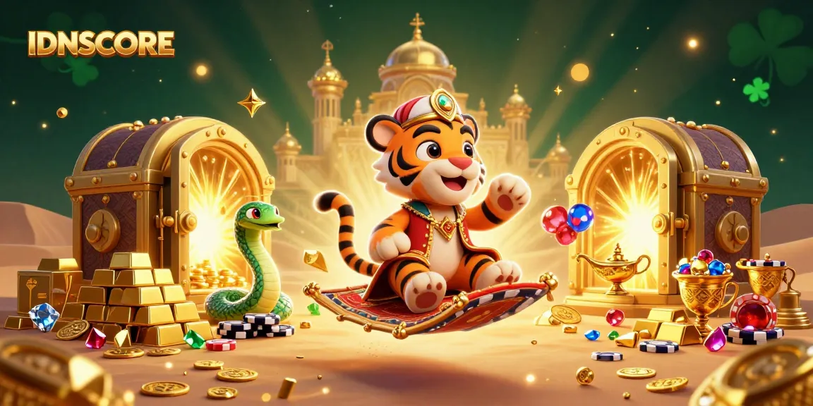 Experience winning with IDNSCORE's seamless gaming interface, featuring a magical Arabian Nights theme.