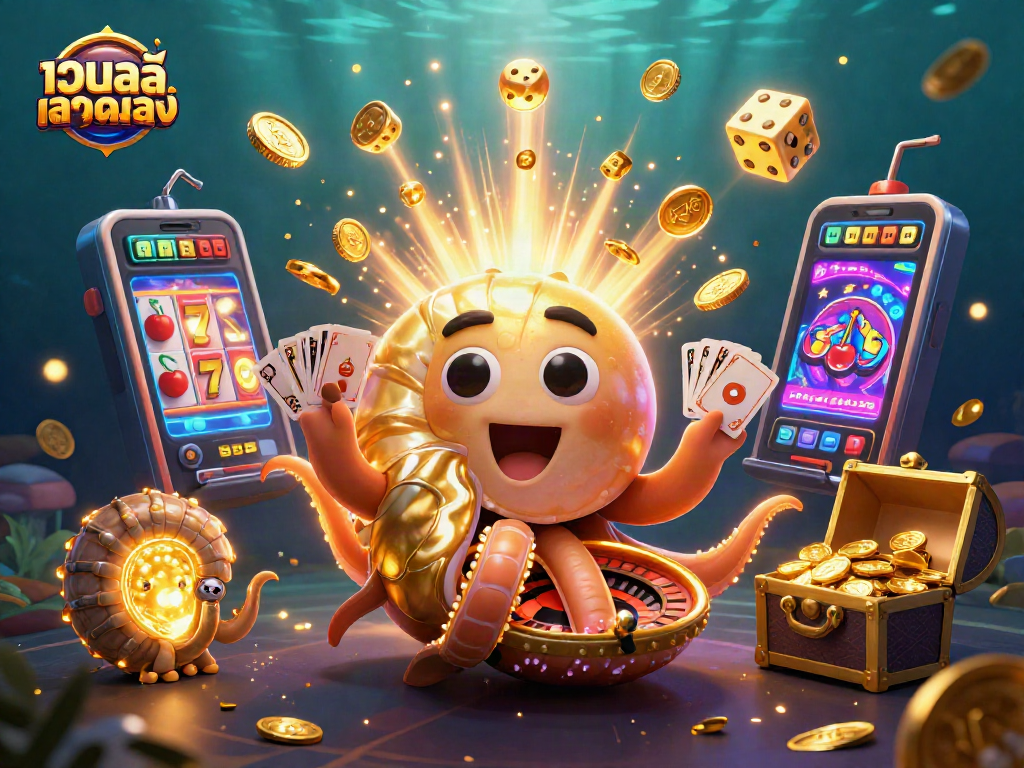 Spin the เว็บสล็อตตรง with dynamic 3D elements showcasing winning slots and thrilling gameplay.