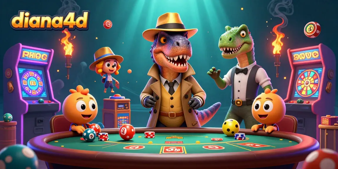 Experience thrilling lottery excitement at diana4d with vibrant game elements and engaging characters.
