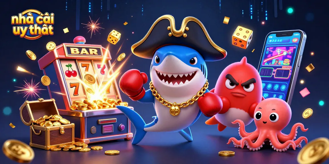Engage with nhà cái uy tín through colorful characters and casino game elements bursting with excitement.