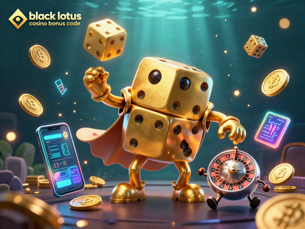 Experience thrilling gaming with the black lotus casino bonus code in an ultra-detailed 3D illustration.