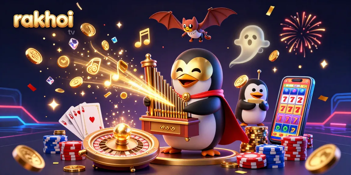 Experience rakhoi tv's thrilling gaming with a creative scene filled with dazzling elements.