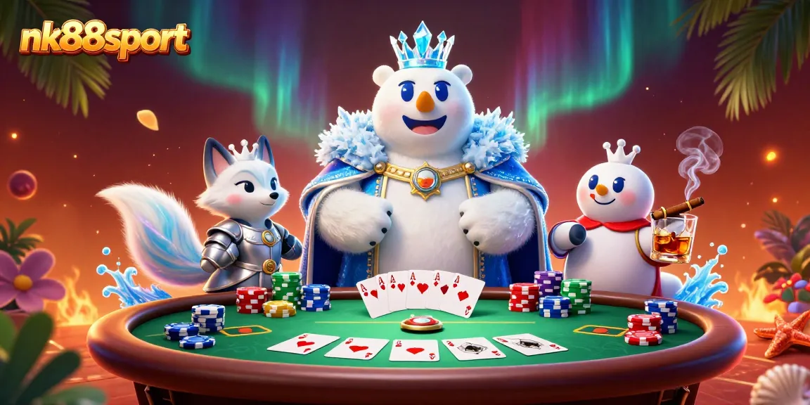 Experience thrilling gameplay at nk88sport with iconic poker elements and adventurous characters.