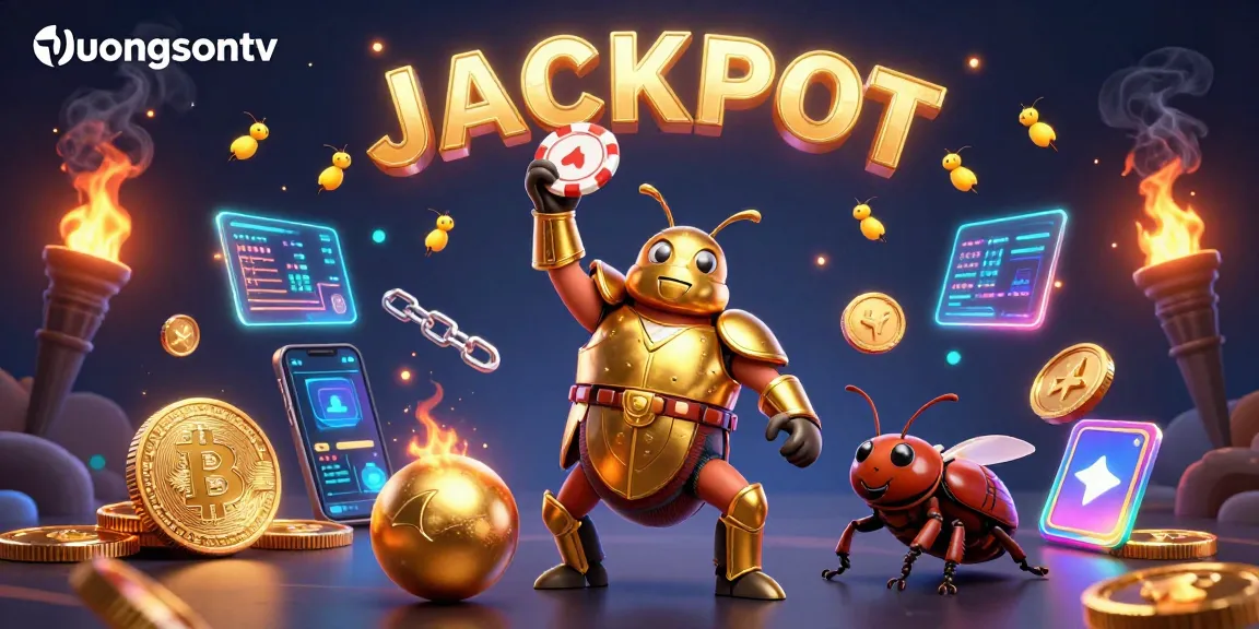 Celebrate winning moments on luongsontv with vibrant illustrations of gaming excitement.