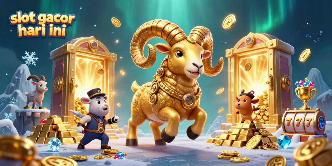 Experience thrilling slot gacor hari ini with a vibrant 3D casino scene full of action and treasures