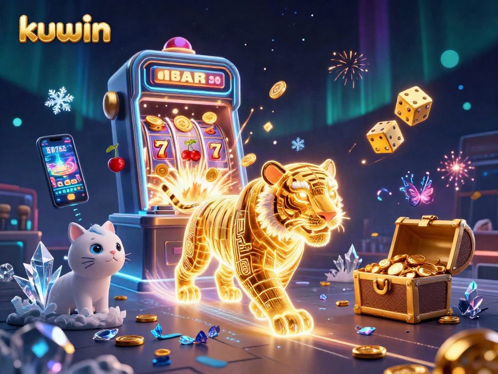 Experience the thrill at kuwin's vibrant digital casino with a jackpot explosion and captivating visuals.