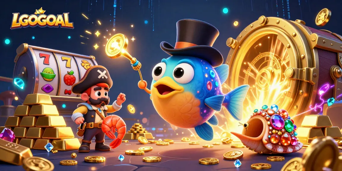 Experience LGOGOAL's vibrant treasure hunt with dynamic sea characters and dazzling casino elements.