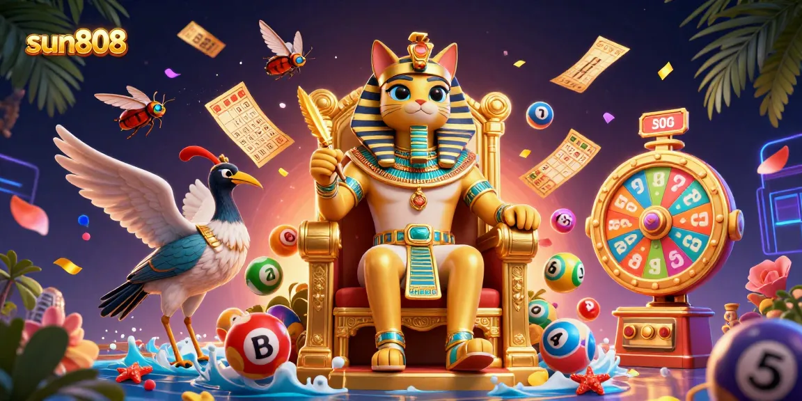 Experience thrilling gameplay with sun808’s vibrant lottery elements and characters in action.