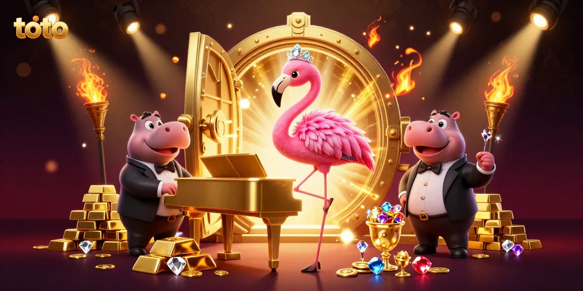 Menghadiri pemandangan kasino menakjubkan di toto dengan penyanyi flamingo dan pemain bass hippo yang memukau.