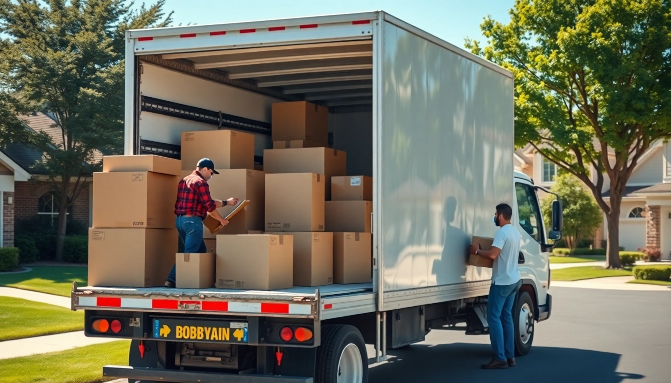 Efficient moving company Canada team handling boxes with care in a residential area.
