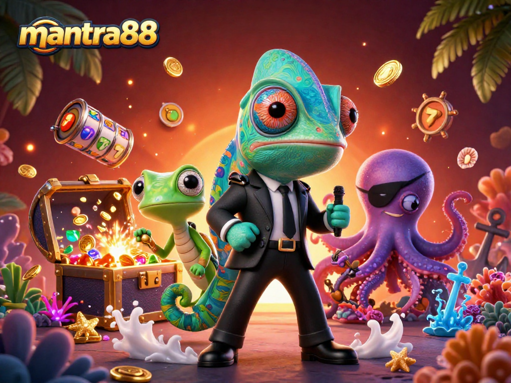 Engage in thrilling action at mantra88 with vibrant slot reels and captivating characters.