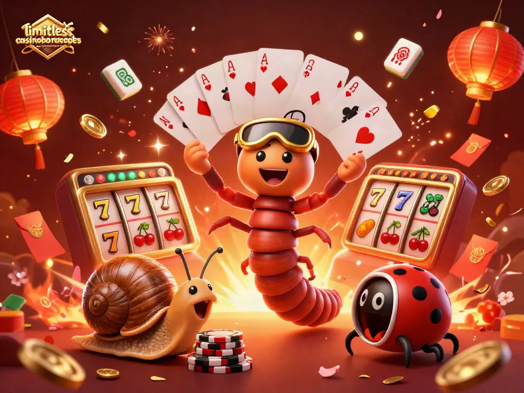 Exciting limitlesscasinobonuscodes illustration showcasing a colorful casino scene with unique characters.