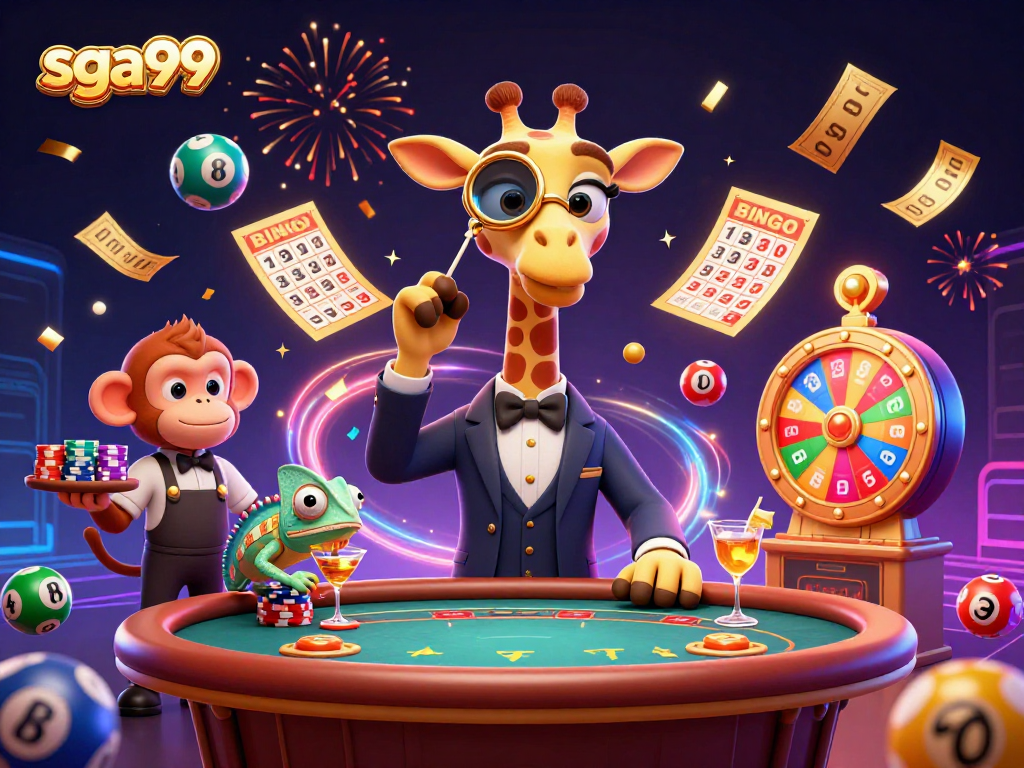 Engage with fortunes at sga99 showcasing VIP experiences with vibrant casino graphics.