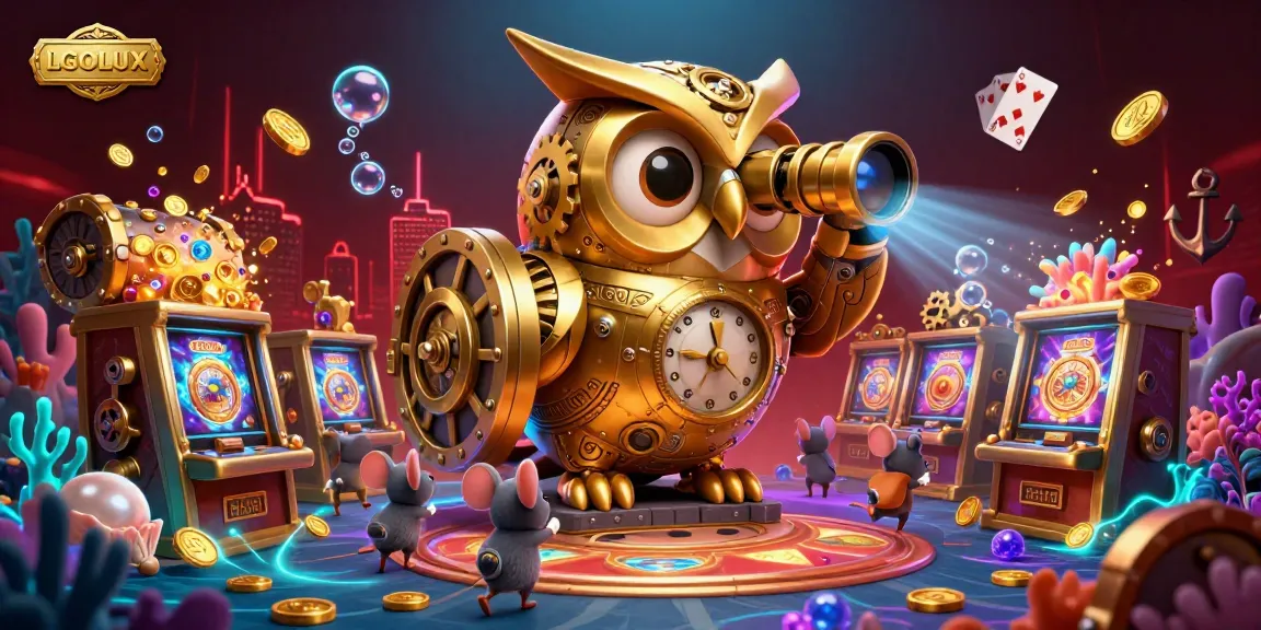 Experience exciting winning moments at LGOLUX with vibrant 3D casino illustration showcasing thrilling slot machines and enchanting elements.