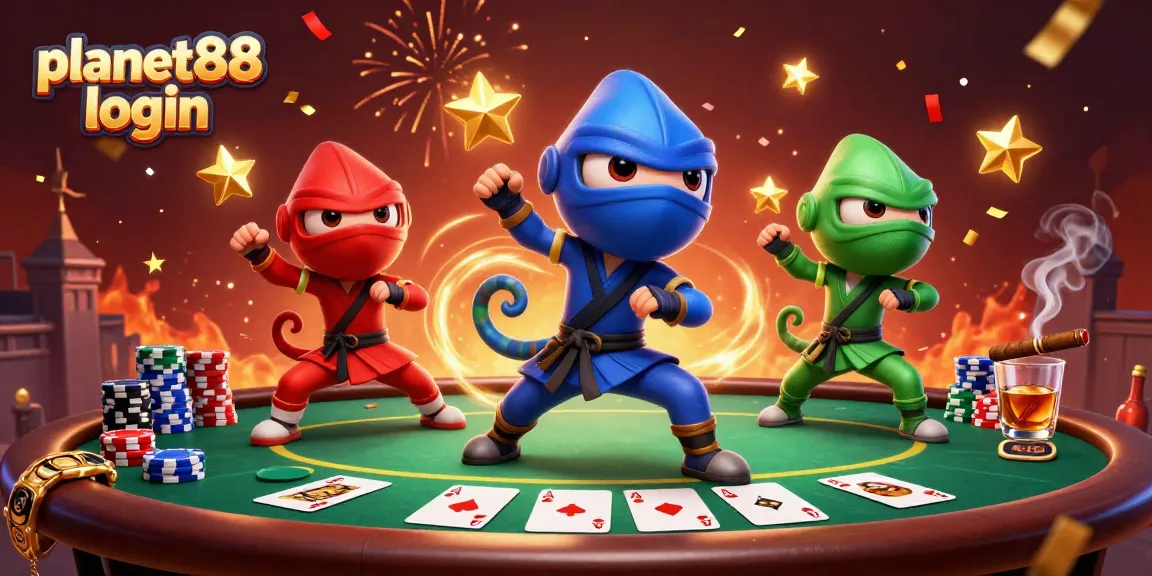 Join the action with planet88 login as ninja chameleons showcase synchronized martial arts casino vibes.