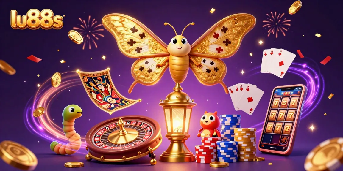 Experience the thrill of lu88s with vibrant casino-themed 3D illustration showcasing games and excitement.
