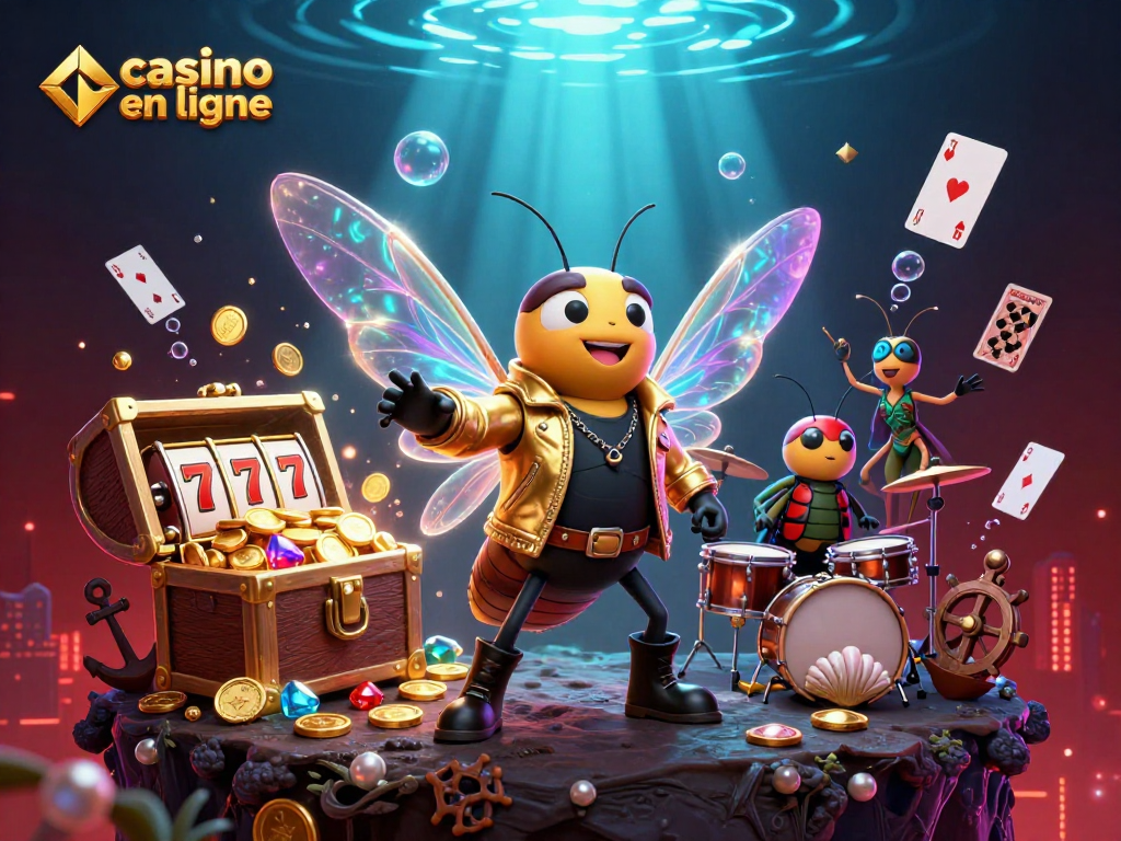 Gagnez avec le meilleur casino en ligne et un spectacle de rock 3D sous-marin en couleurs vibrantes.