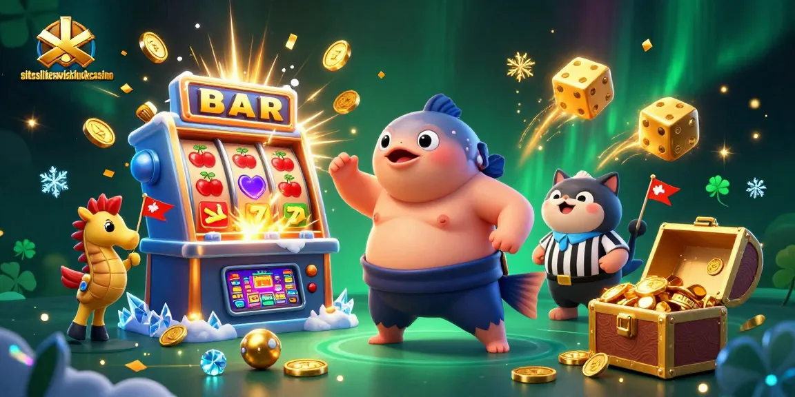 Play fun games at siteslikelavishluckcasino with a colorful slot machine and vibrant underwater scene.