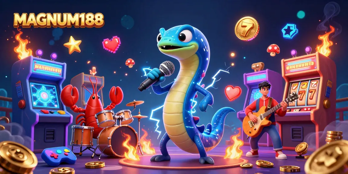 Experience vibrant gaming with MAGNUM188: an underwater casino stage featuring musical sea creatures.