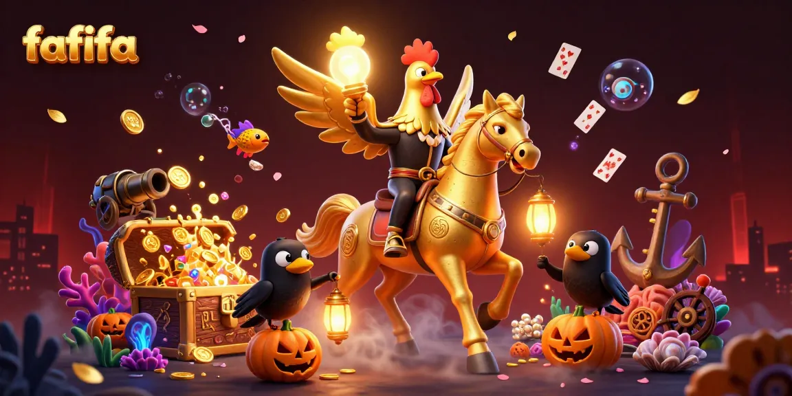 Experience thrilling gameplay at fafifa as the golden rooster rides through the midnight casino.