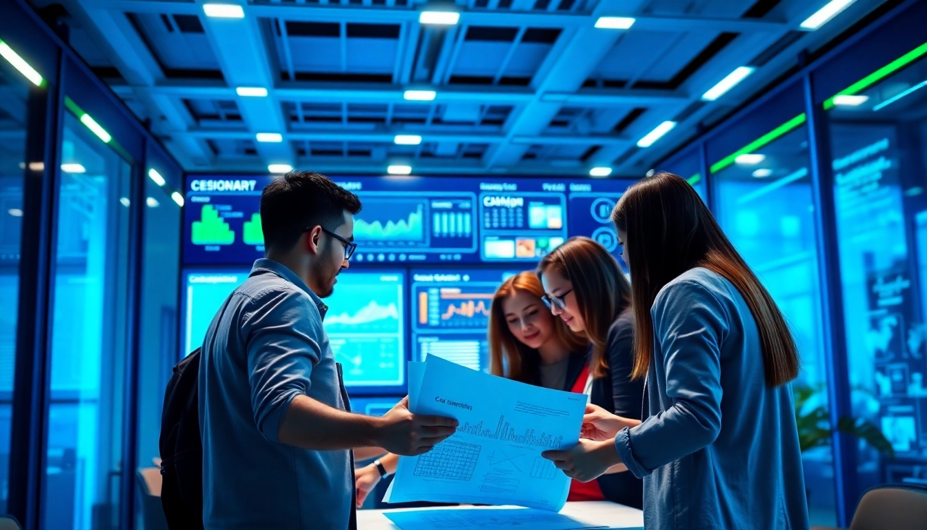 Showcasing a custom CRM integrated website Dubai with a vibrant digital workspace and collaborative team.