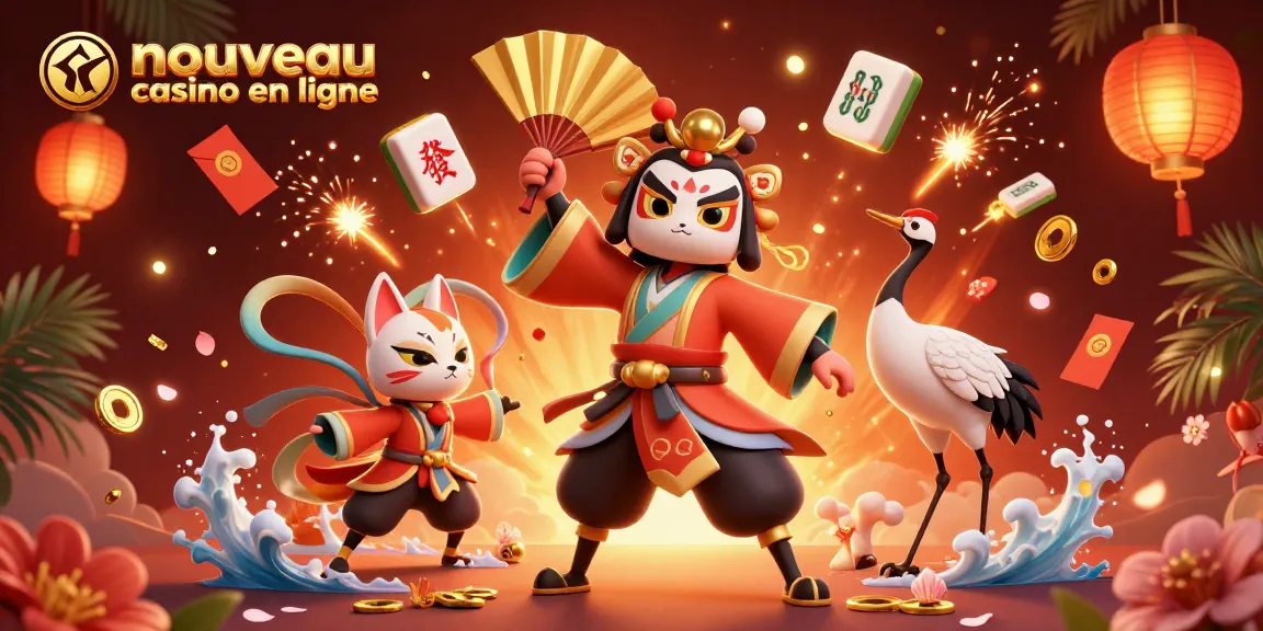Découvrez l'univers captivant du nouveau casino en ligne avec des personnages colorés et des éléments de jeu.