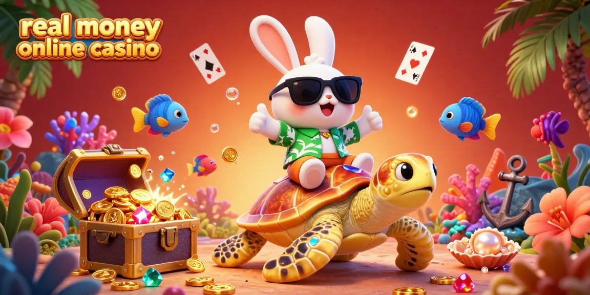 Play exciting games at a real money online casino with vibrant characters and underwater treasures.