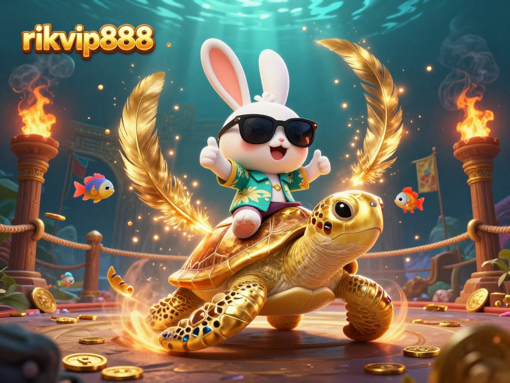 Engage with exciting gameplay at rikvip888 featuring a lucky rabbit and golden turtle in vibrant casino action.